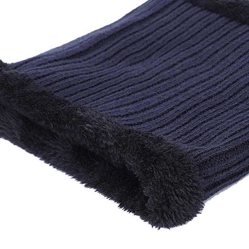 Chapeau écharpe d'hiver en feuille d'érable | Chapeau pour hommes et femmes, chapeau rayé en coton, tricot , ensemble écharpe en velours Plus bavoir épais,