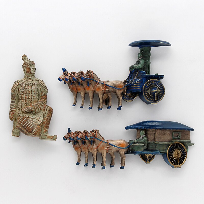 Terracotta warriors Qin Dynasty ancient China Souvenirs 3d fridge magnet Hufu souvenir collection Xi'an Shaanxi collection
