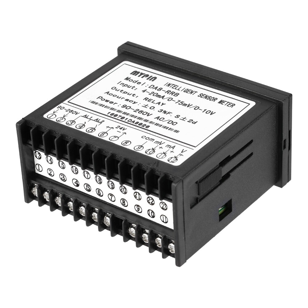Digital sensor meter multifunktionelle intelligente tryktransmittere led display 0-75mv/4-20ma/0-10v 2 relæ alarm output