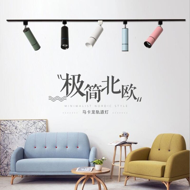 COB LED Spoor Licht Lamp 7W 12W AC85-265V Spoor Verlichtingsarmaturen Spots Plafond Lightsfor Winkel Mall Tentoonstelling gratis shipp