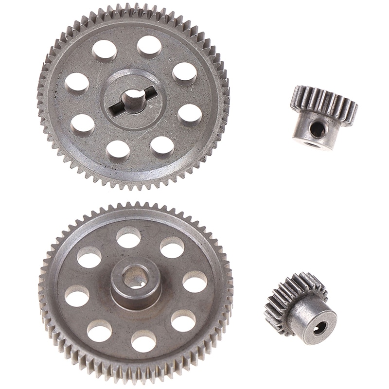 2Pcs (21T + 64T) 11184 & 11181 Differential Metal Main Gear 64T Motor Gear 21T Cap Omtrek 1/10 94170 Auto