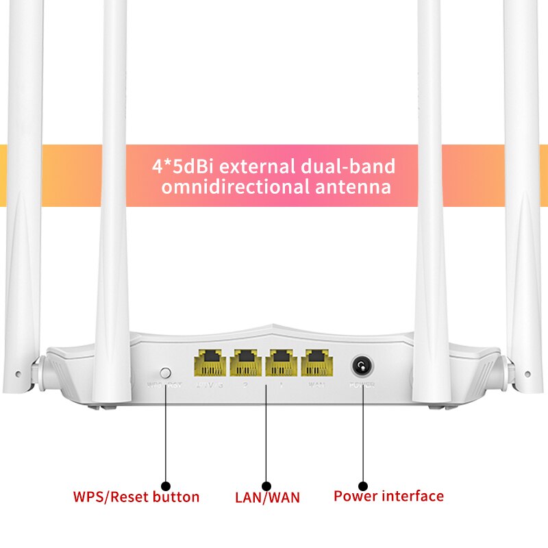 Glvision glc 5 ac1200 draadloze wifi-router met 2.4 /5.8 -antenne met hoge versterking, thuisdekking, dualband wifi-repeater, eenvoudige installatie