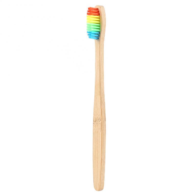 Natural Bamboo Handle Soft Toothbrush Teeth Whitening Eco Friendly Wooden Tooth Brush Soft Bristle Tip Charcoal Adults Oral Care: 02