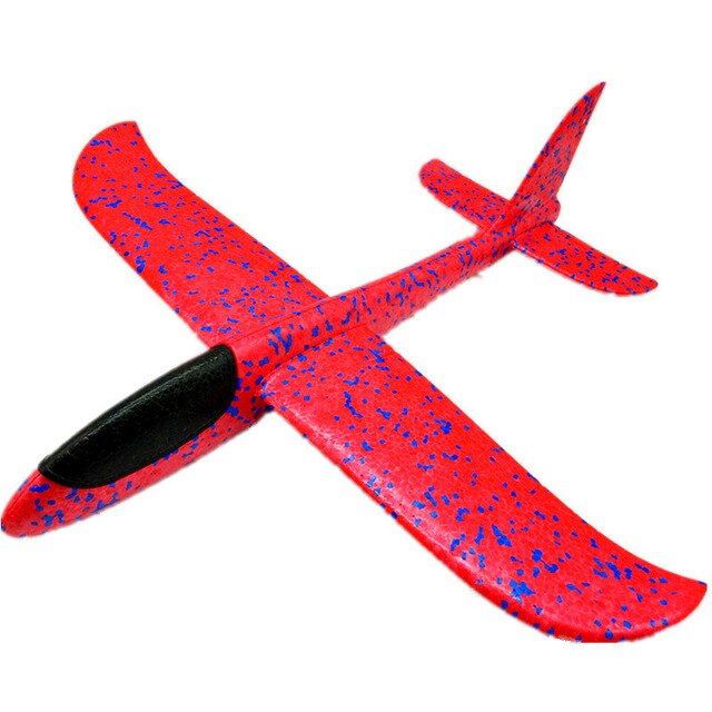 48 cm epp skum hånd kaste fly udendørs lancering svævefly fly børn fly legetøj kaste fly interessant legetøj: Rød