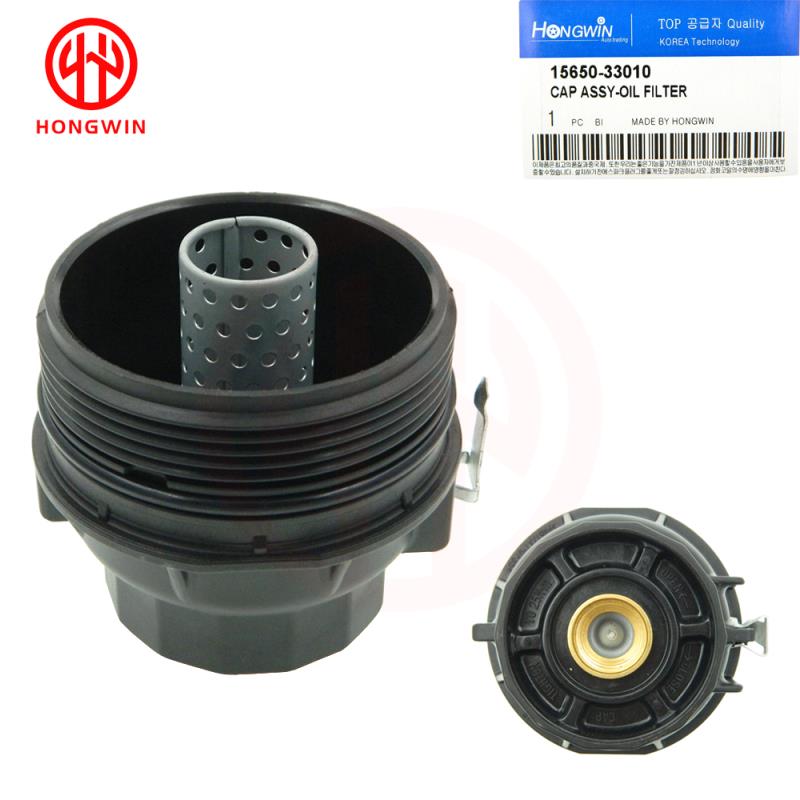Genuino ON.:15650-33010 conjunto de tapa de filtro de aceite de motor para TTOYOTA AURIS/COROLLA IQ URBAN CRUISER 1565033010