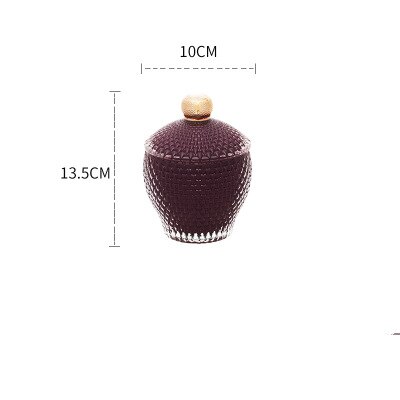 Glazen sieraden opbergpotten, transparant, phnom penh, suikerpot met deksel, ketting, ring, decoratie, kristallen flessen, container: Stijl c -4- l