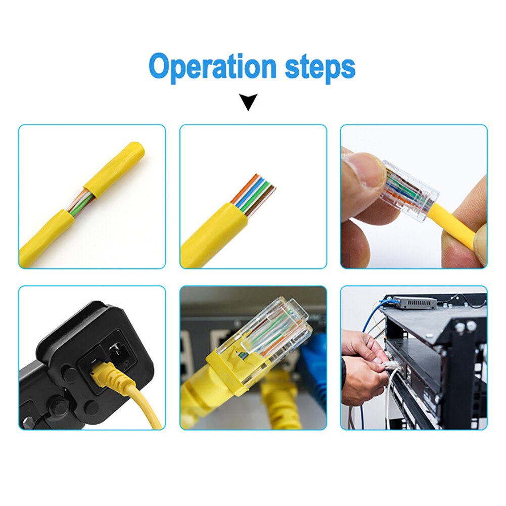 RJ11 RJ45 Crimping Tool Ethernet Network LAN Cable Crimper Cutter Stripper Plier Modular 8P RJ45 and 6P RJ12 RJ11