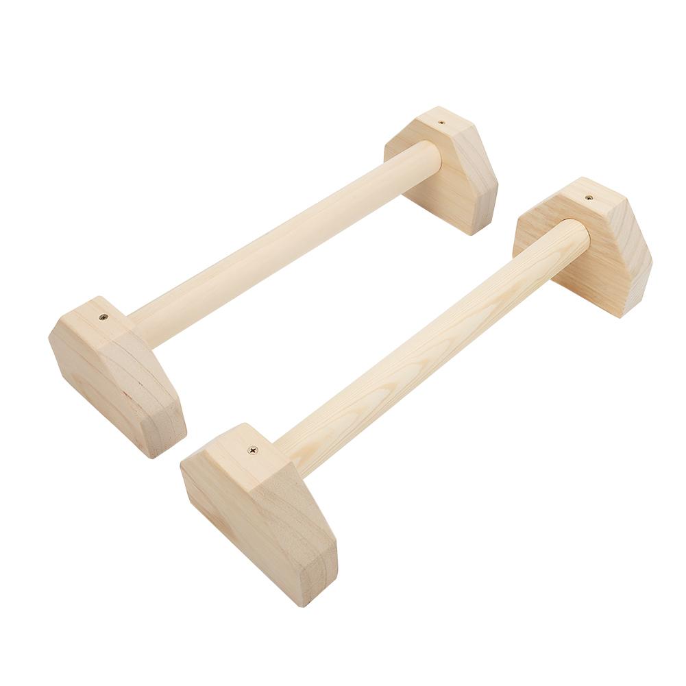 Soporte para ejercicios push-up barras deporte gimnasio entrenamiento pecho H en forma de pino madera calisténica soporte de mano paralelo barra doble varilla: Amarillo