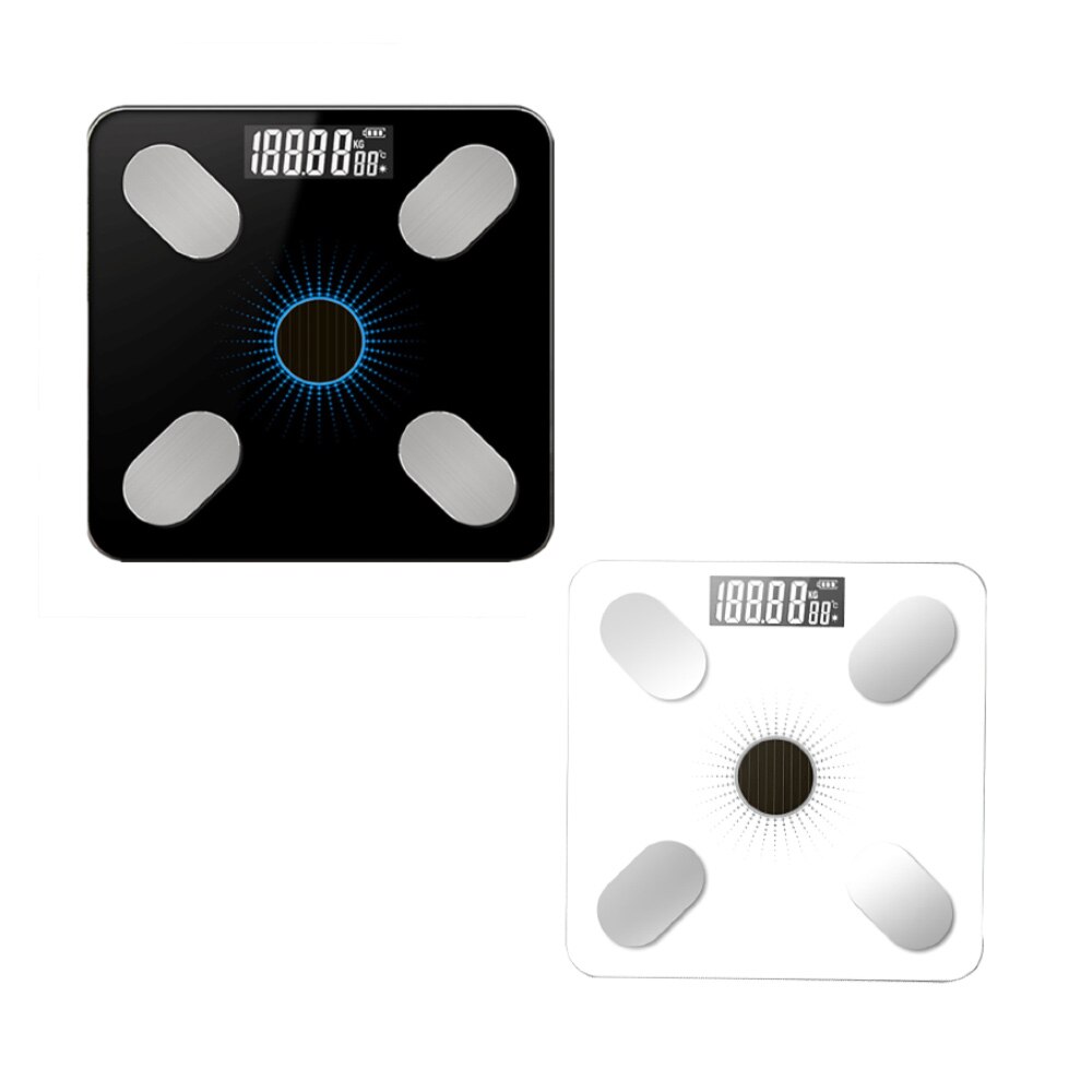 USB Charging Smart Household Weighing Scale Scale LED Digital Automatic Durable Solar Power Bluetooth Body Composition Analyzer