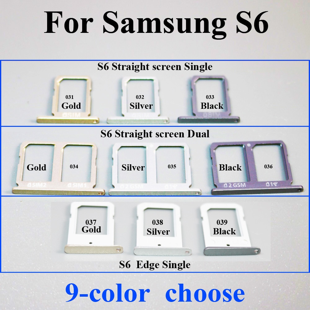 1 stks SIMKAARTHOUDER SIM Lade Voor Samsung Galaxy S6 G920 S6 edge G925 Sim-kaartsleuf Lade Houder