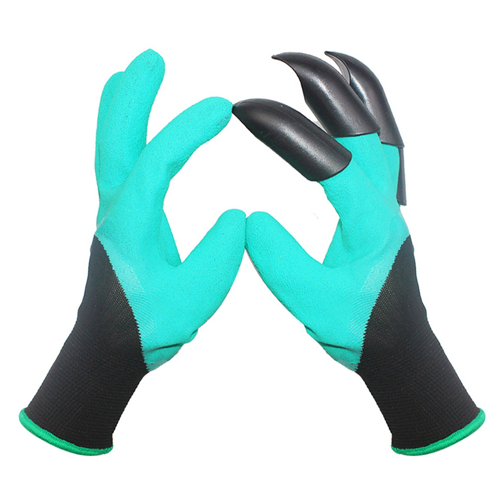 Garden Gloves with Single/Double Fingertips Claws Waterproof Gardening Working Gloves for Digging Planting Weeding Seed: 01