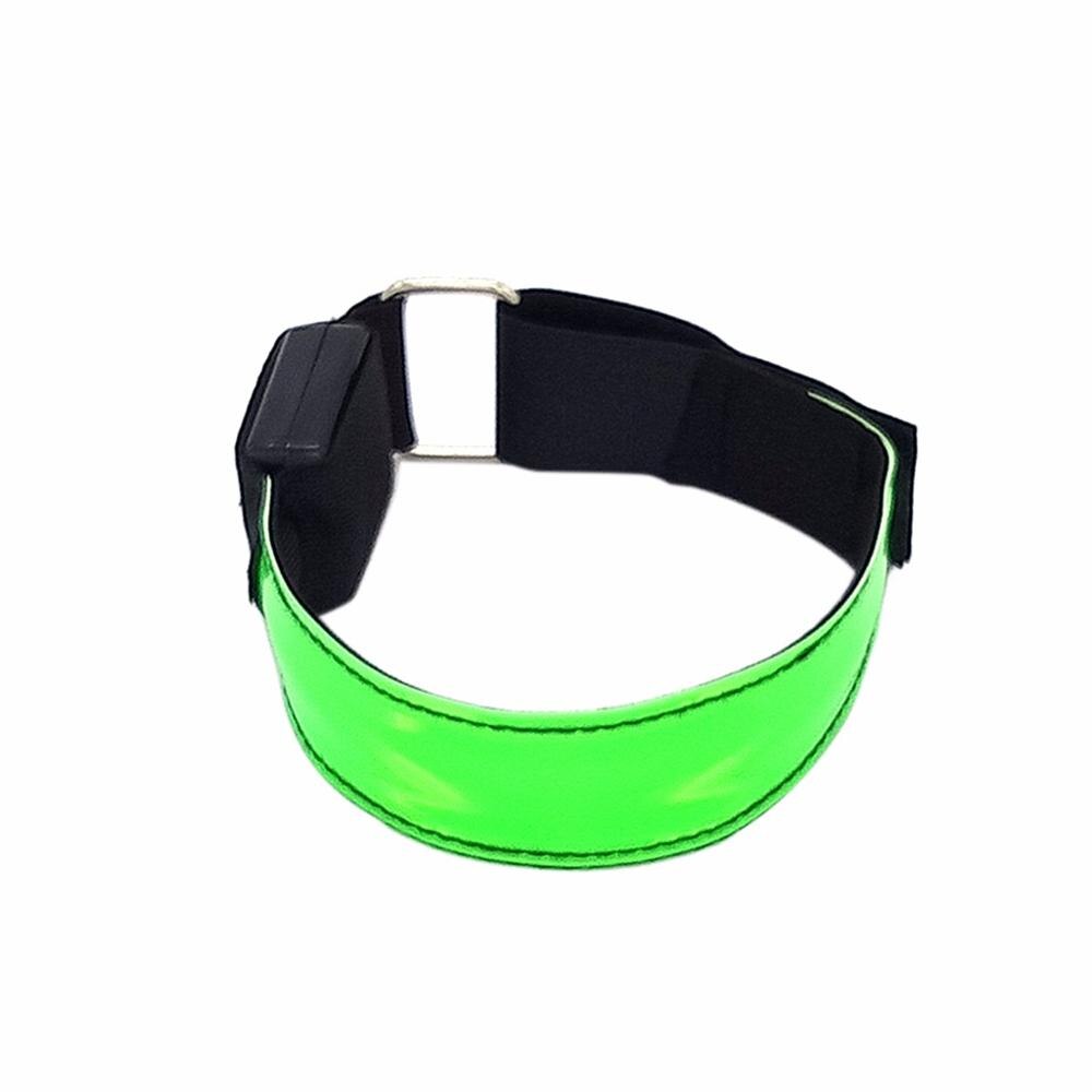 Brazalete LED Slap luces brillo banda correa para correr ciclismo Jogging paquete de 4 brazalete luminoso banda deportiva para Fitness al aire libre: green