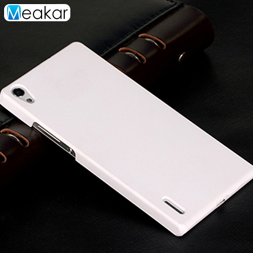 Matte Plastic Coque Cover 5.0For Huawei P7 Case For Huawei Ascend P7 Dual P7-L10 P7-L00 P7-L05 Phone Back Coque Cover Case: white