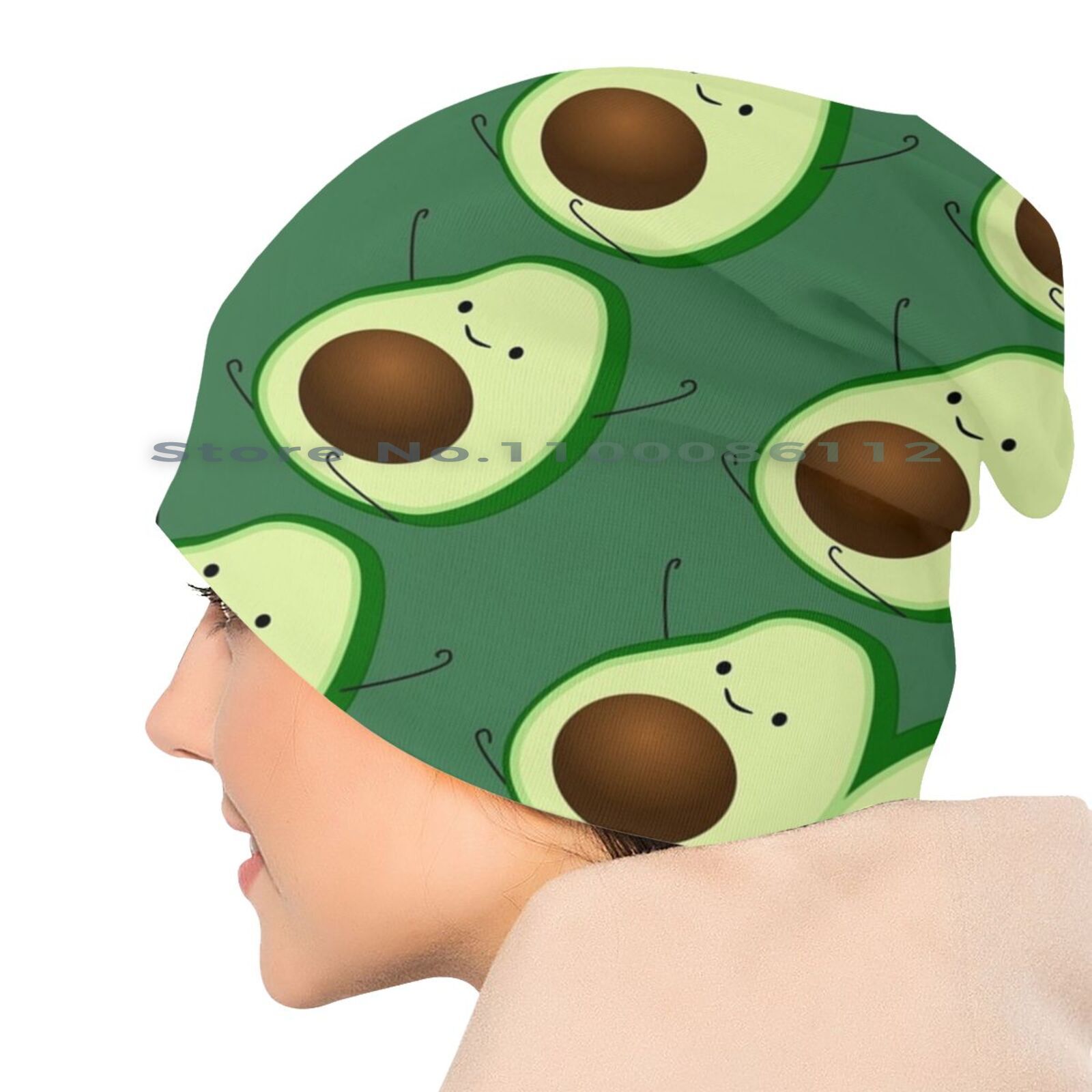 Sombrero de pescador plegable con forma de aguacate para exteriores, gorra de pescador con de aguacate, vegana, feliz y saludable, color verde, Avi