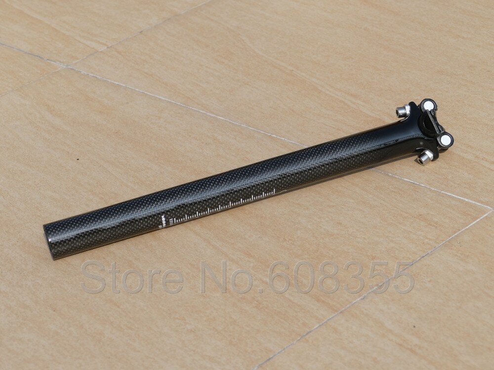 Carbon mountainbike zadelpen 31.6mm 27.2mm 350mm 400mm - 3k /  ud carbon mat glanzende zadelpen