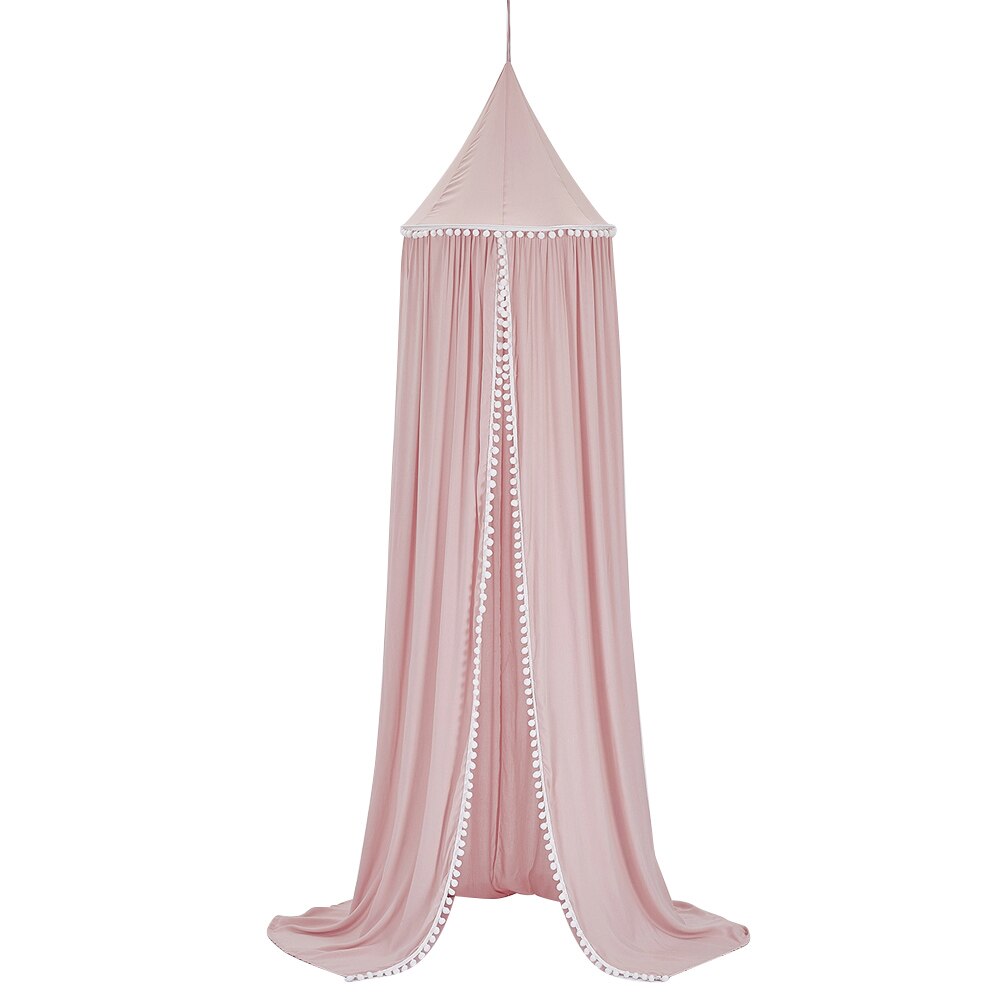 Zoete Stijl Dome Bed Canopy Katoen Klamboe Kids Play Tent Opknoping Huis Decoratie voor Kinderen Woonkamer Zuigelingen Wieg: Pink
