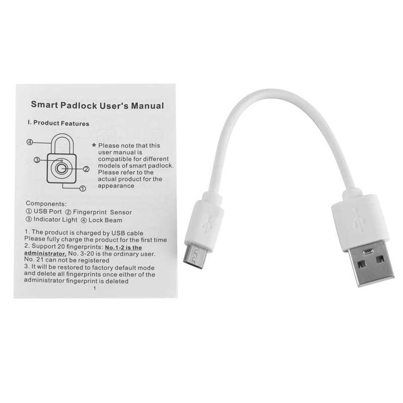 laptop locks Smart Fingerprint Padlock Electric Long Standby Time Lock for Fitness Room Cabinet Door Locking laptop accessories