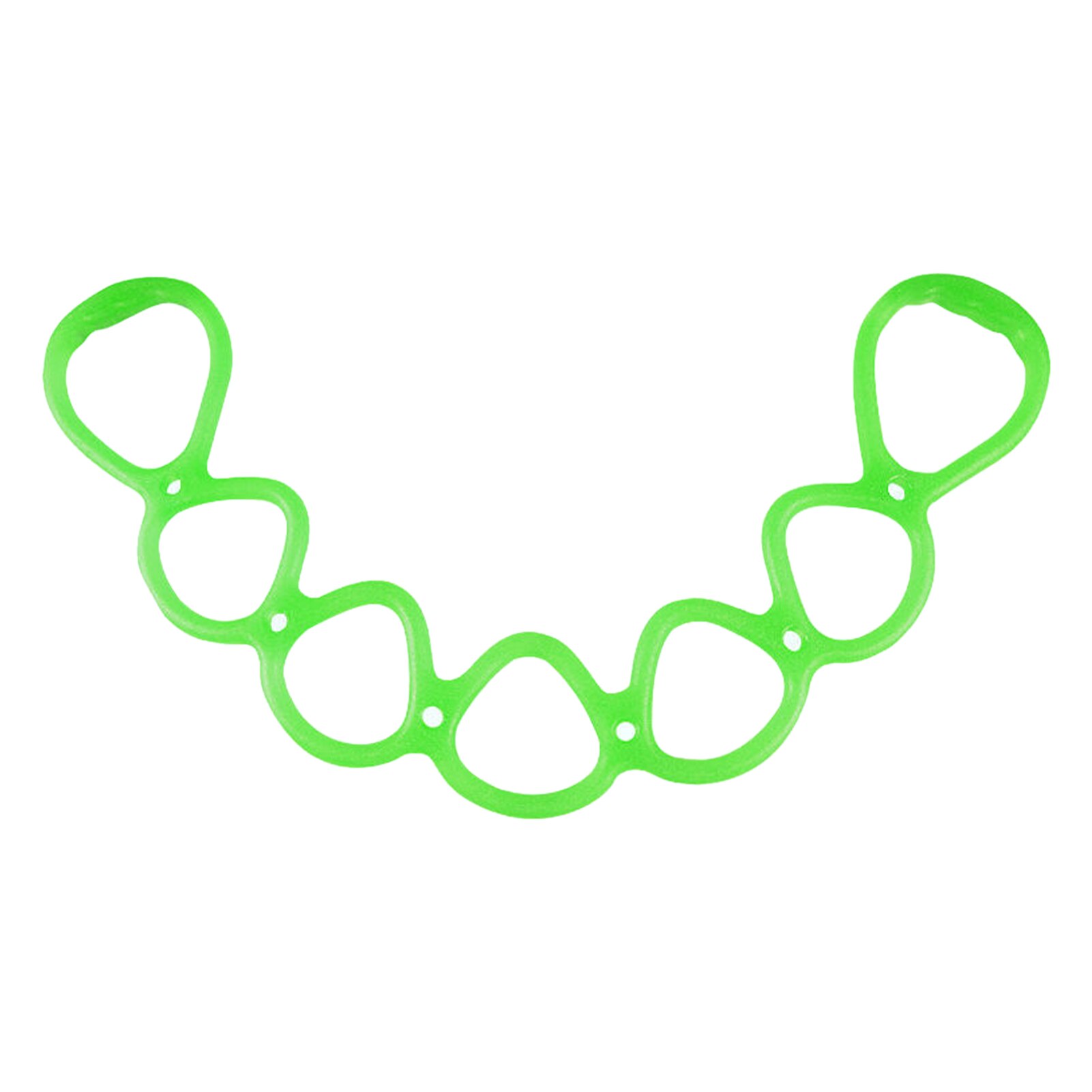 Widerstandsband, dehnbar, für fitness, heimtraining, physiotherapie, rücken, beine, tragbar, für hand- und armübungen, 7 ringe: Grün