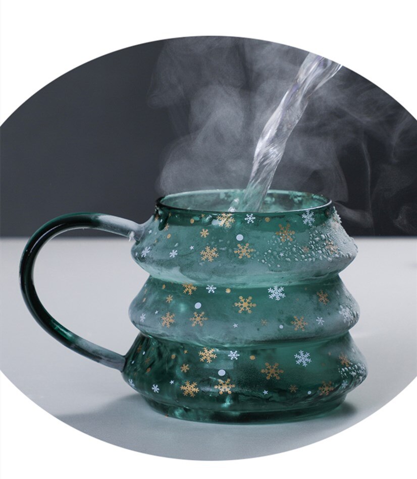 400mi/500mi pyrex stjerne ønsker kopp kopp juletre kopp enkeltlag dobbeltlag kopp kontor merke kaffekopp