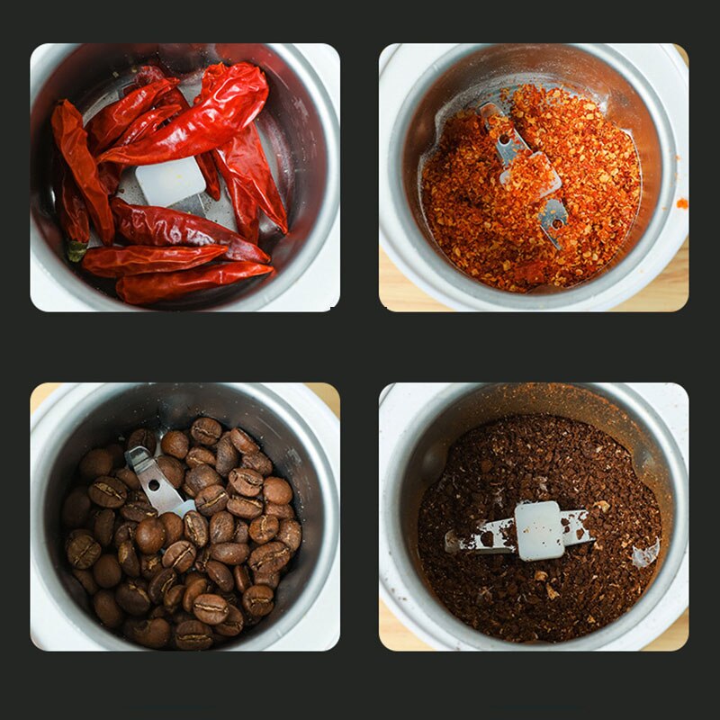 Elektryczny Pulverizer ziarna kawy nakrętki suche młynek przenośne ziarna zbóż frezarka robić kuchni biura