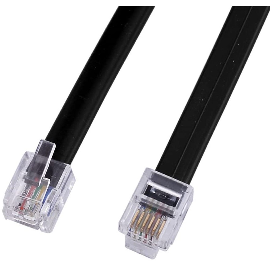 Cable de datos RJ11 RJ12 6P6C, cable de datos Modular macho a macho cableado inverso recto Pinout teléfono auricular Cable de extensión de voz