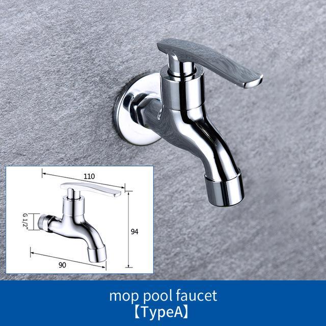 Outdoor Garden Faucet Tap Washing Machine Faucet Brass Kitchen Bathroom Sink Tap Mop Pool Water Taps: Type A