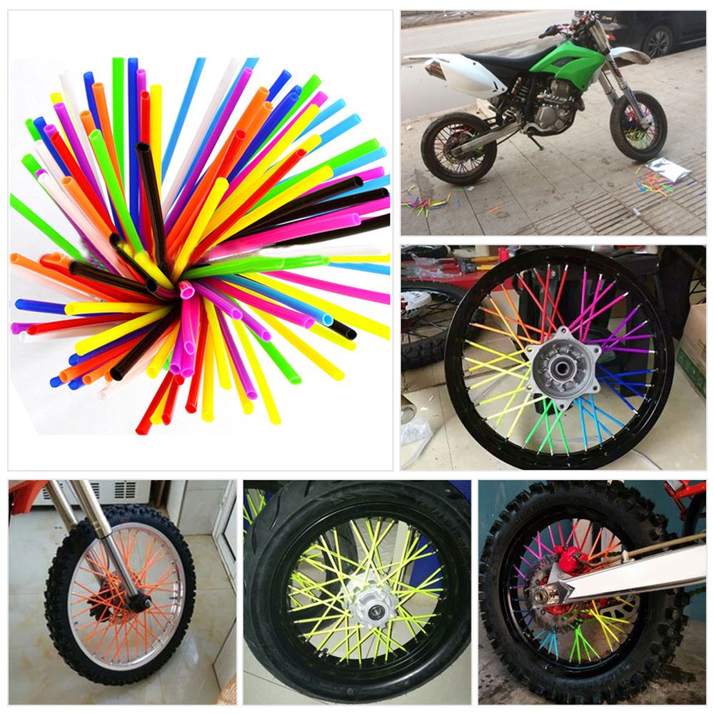 36Pcs ES Bike Guard Motocross Wheel Spoke Wraps Covers Rims Skins Protector