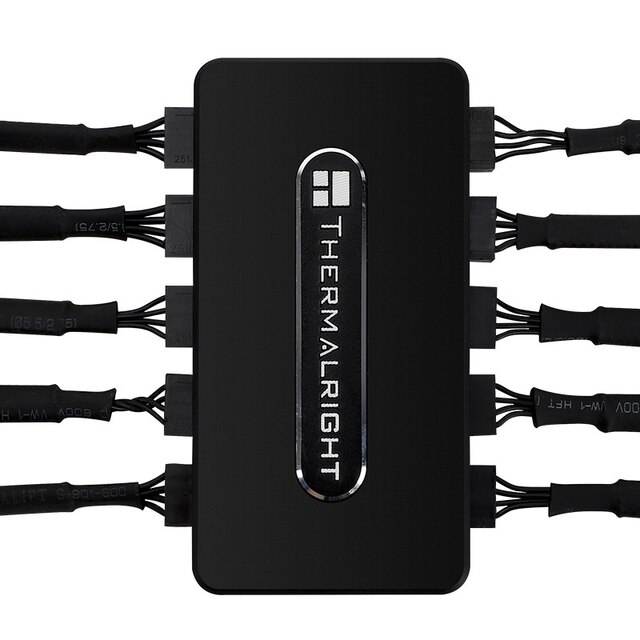 Thermalright FAN-ARGB HUB-Controller REV Computer Fan 1 To 10 HUB,4PIN PWM Spliter ,Support Mainboard Control, STAT Power Supply: Matt