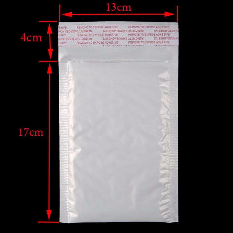50 st/batch tillverkare vit bubbelpåse postkuvert kurirförpackning kuvertpapper 13 x 17cm