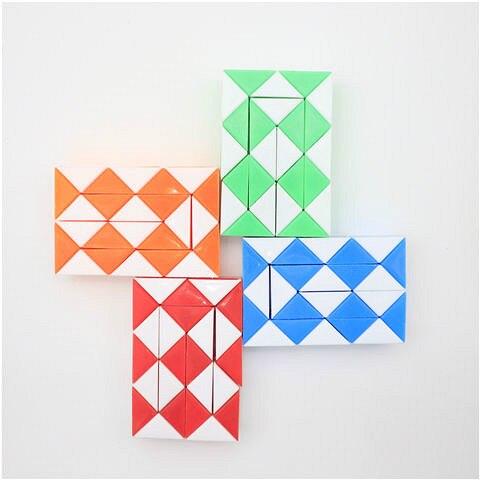 1pcs Rectangle Stress Relief Cube Stress Reliever Fun Toys Stress Rainbow Strange Shape Puzzles: c random1