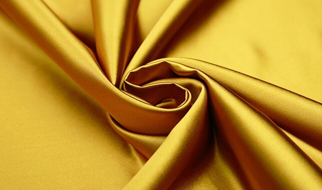 Satin Plain fabric brocade fabrics rayon material for sewing fabric for DIY: Gold