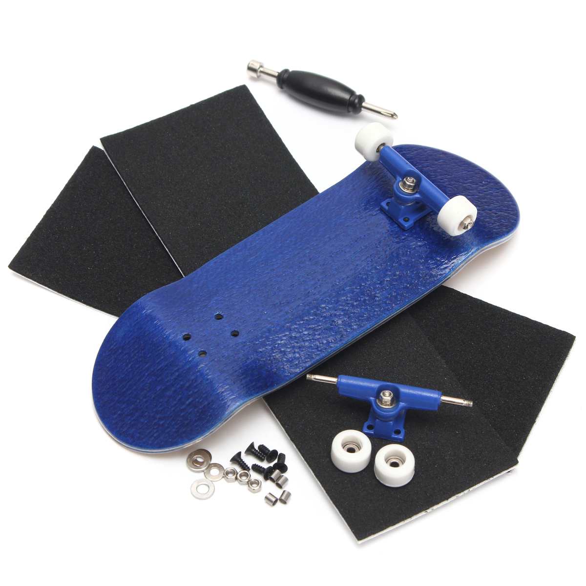 Finger deskorolki Skate części rampy zestaw zabawka pełne rowerowe palce Sport treningowy podstrunnica zabawki Skate Park Ramp zabawka dla dzieci: 1 Fingerboard blue