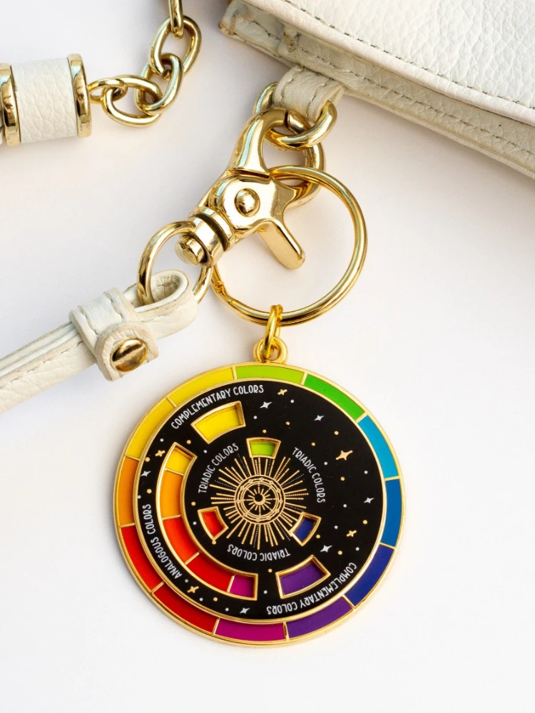 Color Wheel Keyring Interactive Keychain Art Keychains for Painters