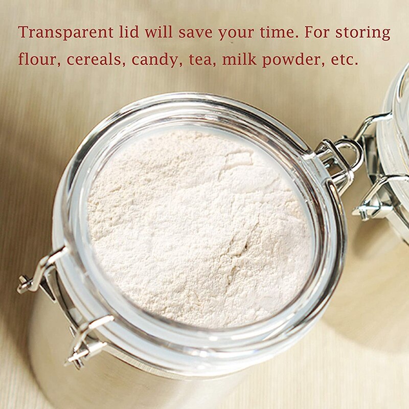 Hermético recipiente para cocina grande harina, café en grano, Té cereales Galleta de azúcar Almacenamiento de Metal para alimentos recipientes