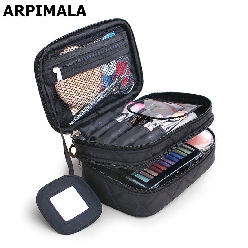 ARPIMALA Luxe Cosmetische Tas Professionele Make-Up Tas Travel Organizer Case Schoonheid Nodig Make up Opslag Schoonheidsspecialiste Box