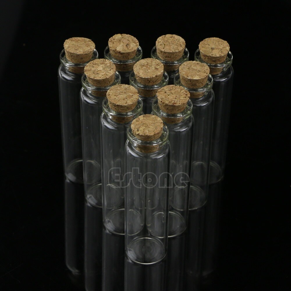 20 Piezas Mini Botellas Vidrio Colgantes 6mm - Vial Arroz Para Collar Deseos Y Manualidades