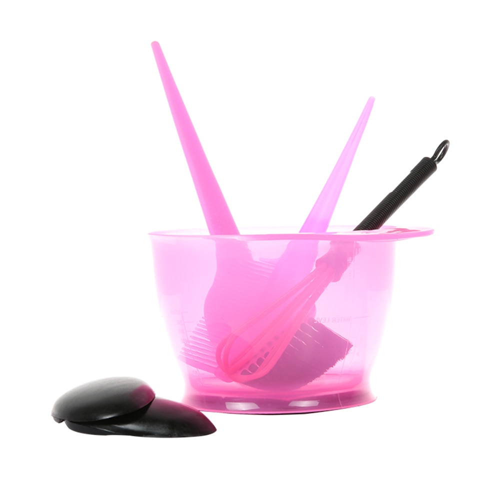 Juego de brochas y cuencos de tinte para el cabello de 5 uds., herramienta de estilismo para peluquería, tapones para los oídos, mezclador de tinte capilar, aplicador de colorante para teñir