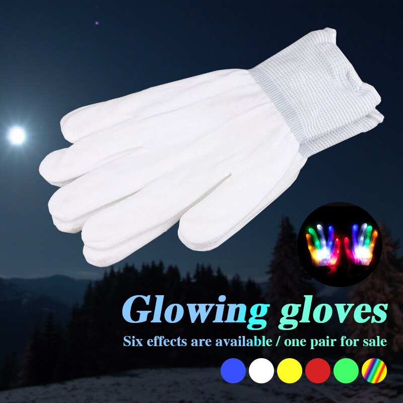 Party DJ Disco Festival LED Gloves Light Gloves Super Bright Fun Home Glow LED Light Gloves 1 Pair