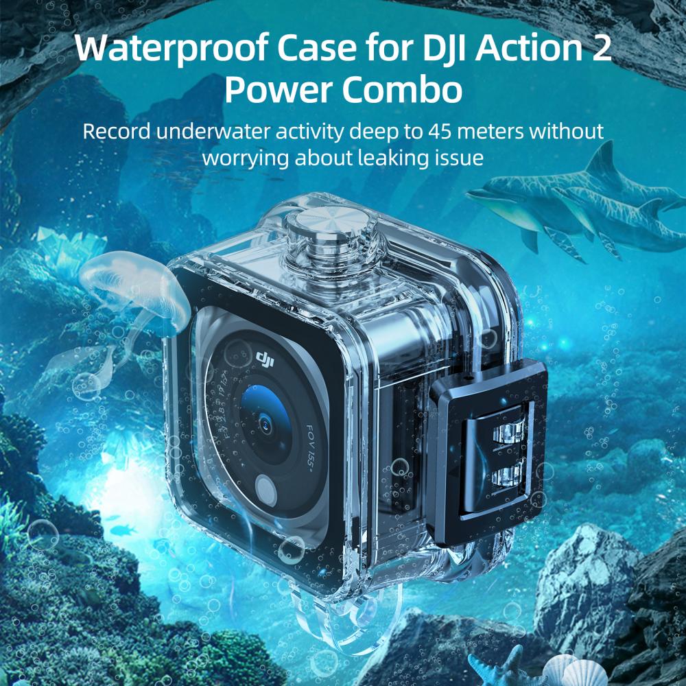 DJI Aktion2 Wasserdichte fallen 45M Kamera Tauchen Gehäbenutzen Abdeckung Schutzhülle Hülse für Aktion 2 Sport Kamera Zubehör