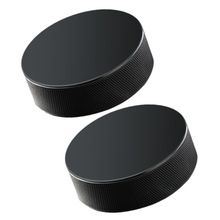 Powerti Sports Classic Black Ice Hockey Puck Training Practice Tool(2Pcs)