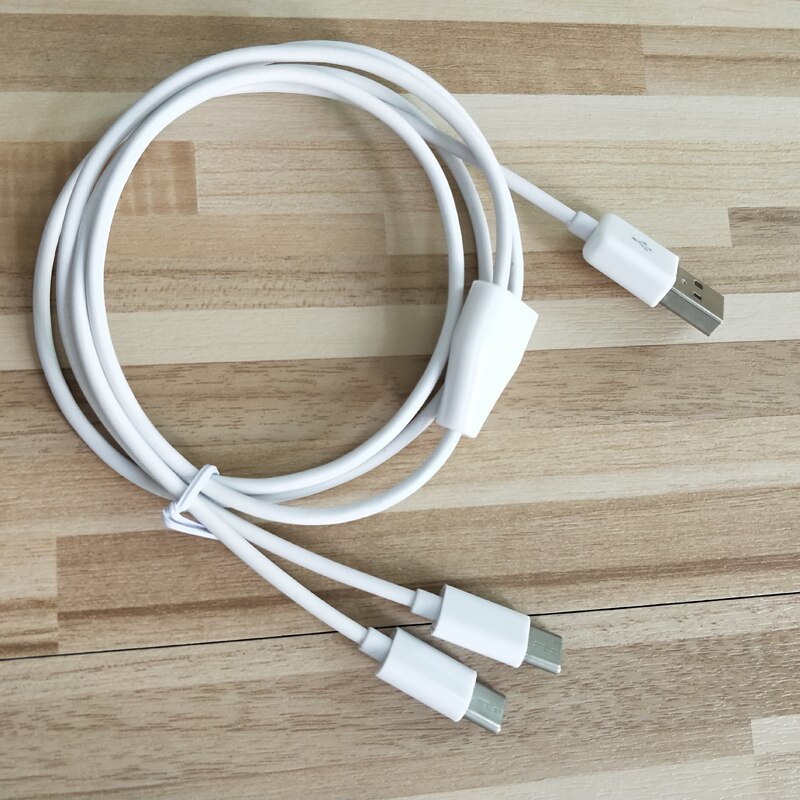 1 meter 3ft 2 in 1 USB type C charger cable power 2 type c apparaten tegelijk