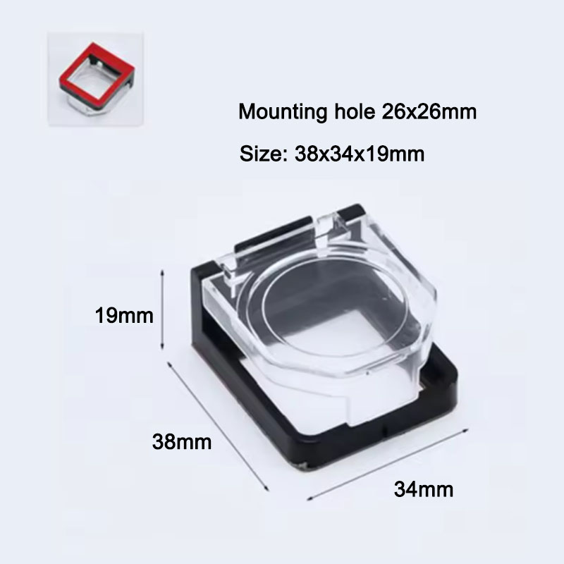 Plastic Pushbutton Switch Protective Cover with adhesive tape backing elevator push button covers protector: Beige