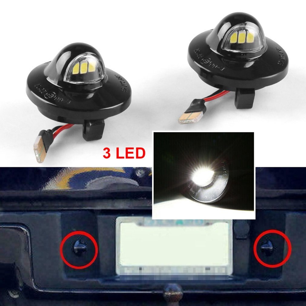 1 par luz LED de matrícula para Ford F150 3LED, lámpara de placa de matrícula modificada para coche, lámpara de placa de matrícula para F Series 150 250