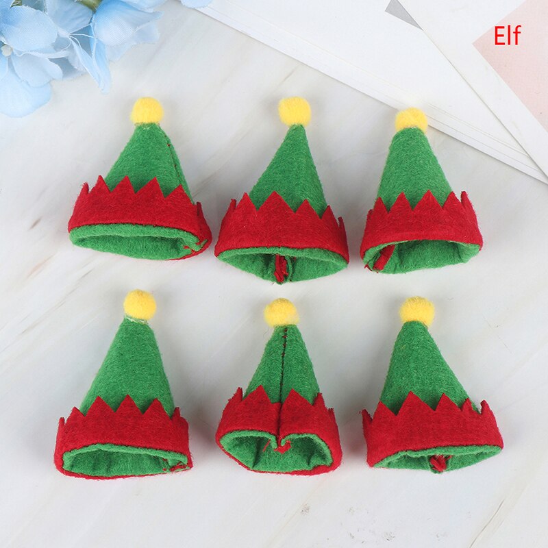 6 Stks/partij Lolly Kerst Hoed Kleine Mini Snoep Kerstman Cap Diy Decoratie Party Accessoires T Lolly Hoed Huwelijkscadeau: 2