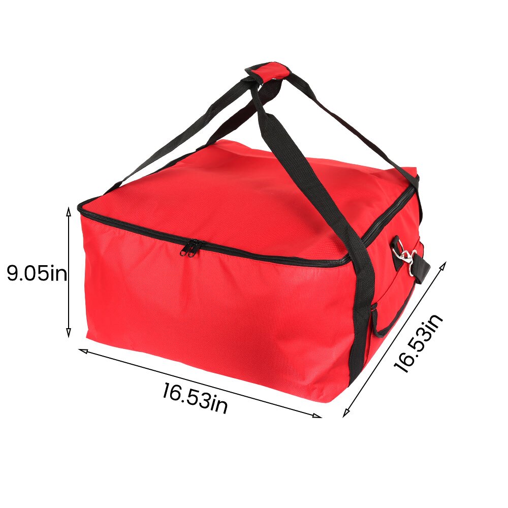 16 inch Insulated Pizza Bag Portable Cooler Bag Thermal Lunch Picnic Box Fresh Food Container Waterproof Insulated Bag