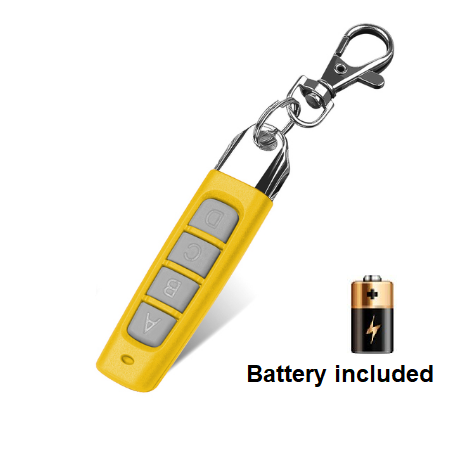 Universele garagedeuropener afstandsbediening 433MHZ kloon leren rolling code duplicator voor poort garagedeur: YELLOW