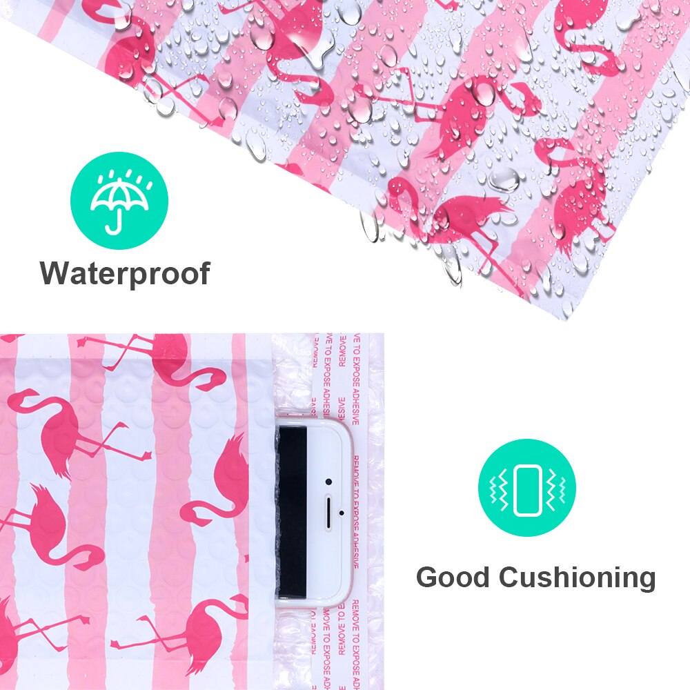 Sobres con estampado de flamencos para correo Postal, paquete de 10 Uds. Estampado original