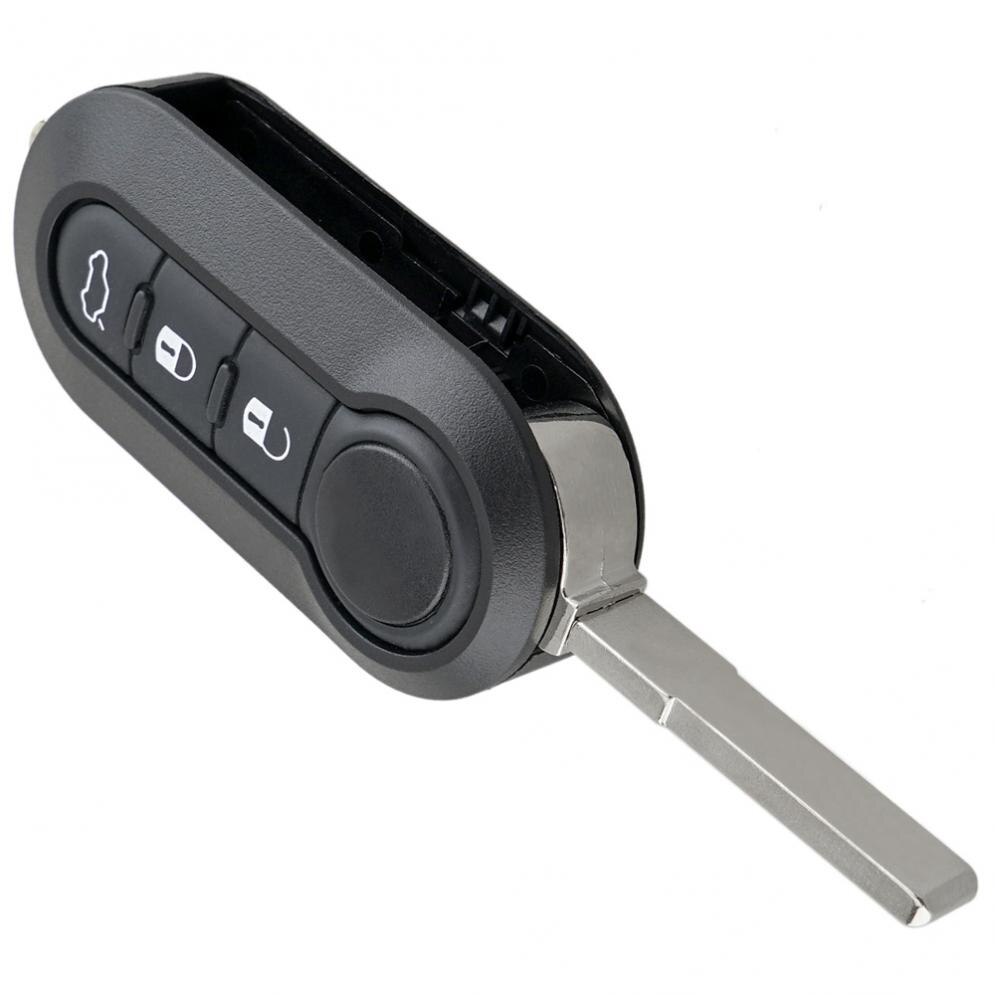 3 boutons Smart voiture clé coquille télécommande boîtier pliant remplacement voiture clé étui pour Fiat 500 Panda Punto Bravo