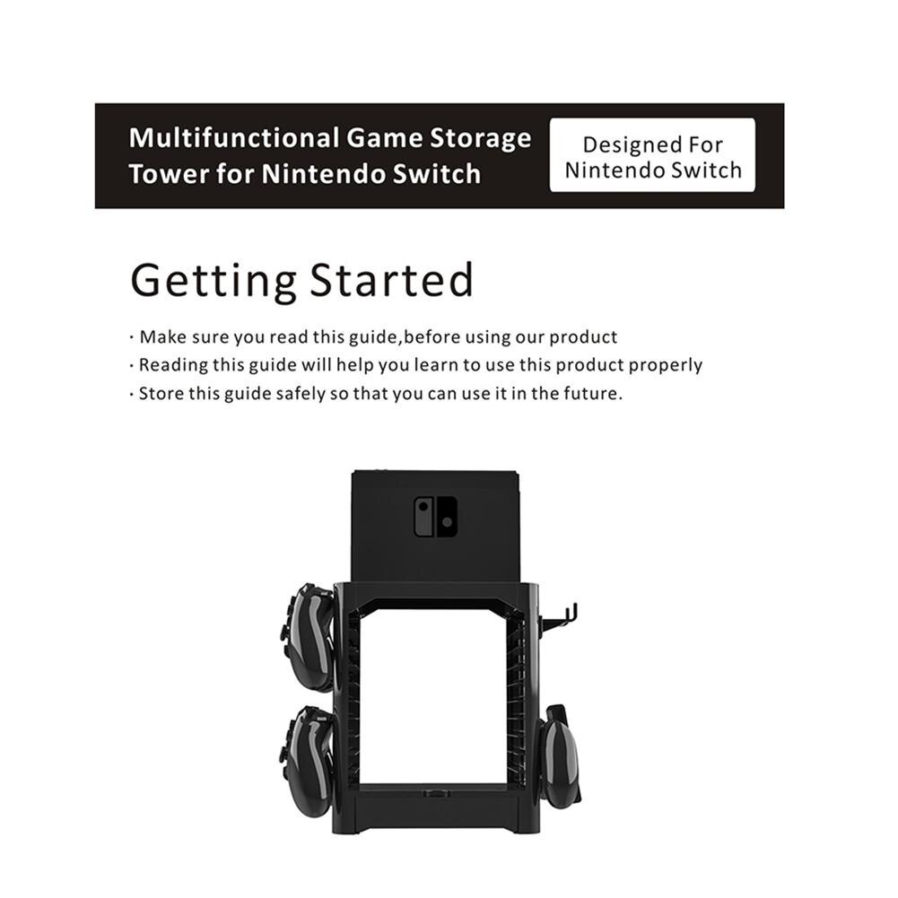 Disk Storage Tower Game Card Box Storage Stand Holder Rack Controller Organizer for Nintend Switch Game Parts Accessories