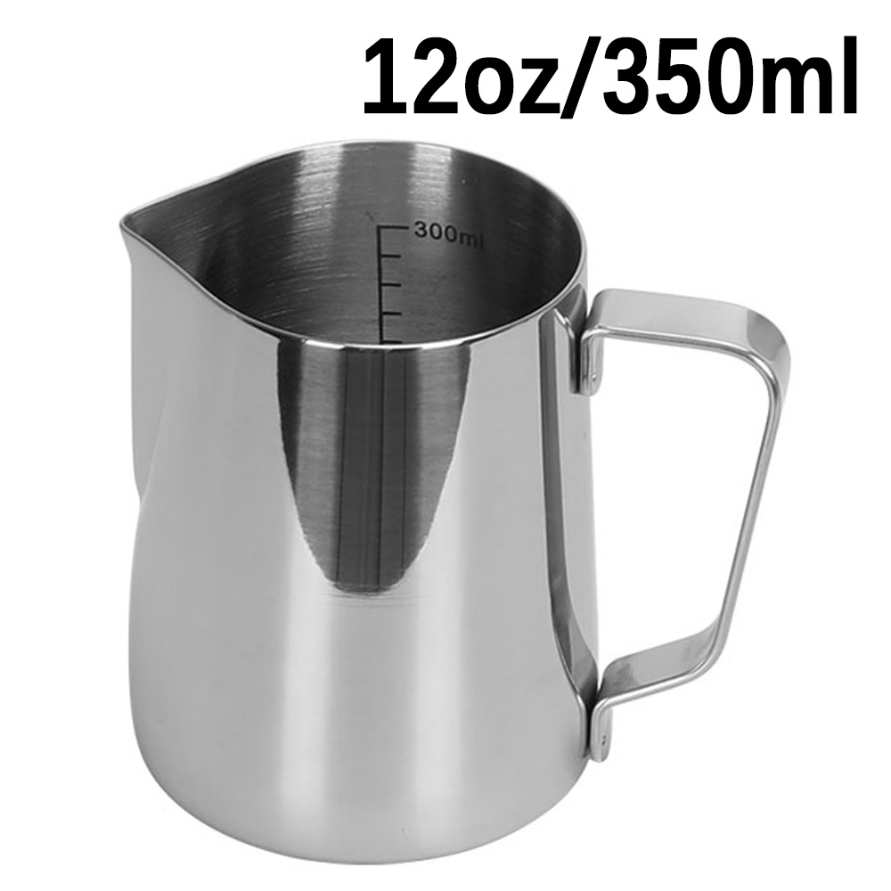 Coffee Milk Frothing Jug Latte Art Milk Frother Pitcher Stainless Steel Measurement Jug Espresso Barista Tool Coffee Accessories: plum